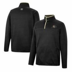 Colosseum Men's Black Colorado Buffaloes Rebound Quarter-Snap Jacket
