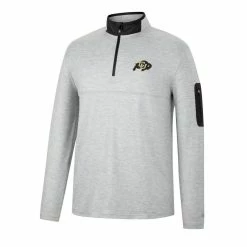 Colosseum Men's Heathered Gray/Black Colorado Buffaloes Country Club Windshirt Quarter-Zip Jacket -Pro Standard Shop DSCO1146884449 CKZW ALT2