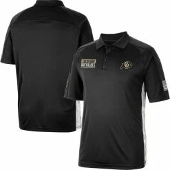 Colosseum Men's Black Colorado Buffaloes OHT Military Appreciation Snow Camo Polo