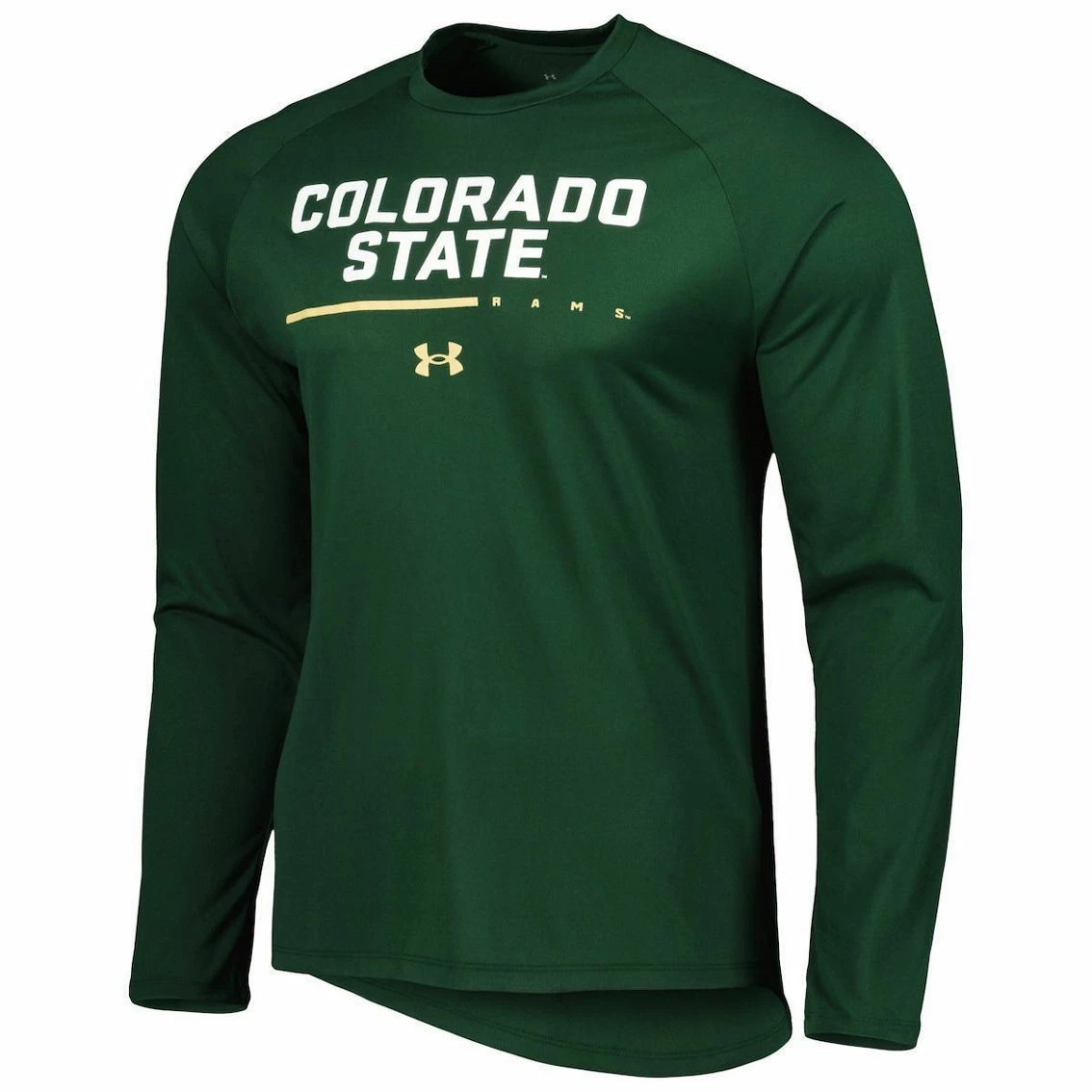 Under Armour Men's Green Colorado State Rams Performance Raglan Long Sleeve T-Shirt 3 Under Armour Men's Green Colorado State Rams Performance Raglan Long Sleeve T-Shirt - Image 3