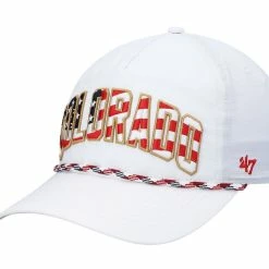 '47 Men's White Colorado Buffaloes Stars And Stripes Flag Flutter Hitch Snapback Hat