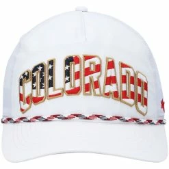 '47 Men's White Colorado Buffaloes Stars And Stripes Flag Flutter Hitch Snapback Hat -Pro Standard Shop DSCO1148301764 3550 ALT2