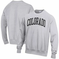 Champion Men's Heathered Gray Colorado Buffaloes Arch Reverse Weave Pullover Sweatshirt