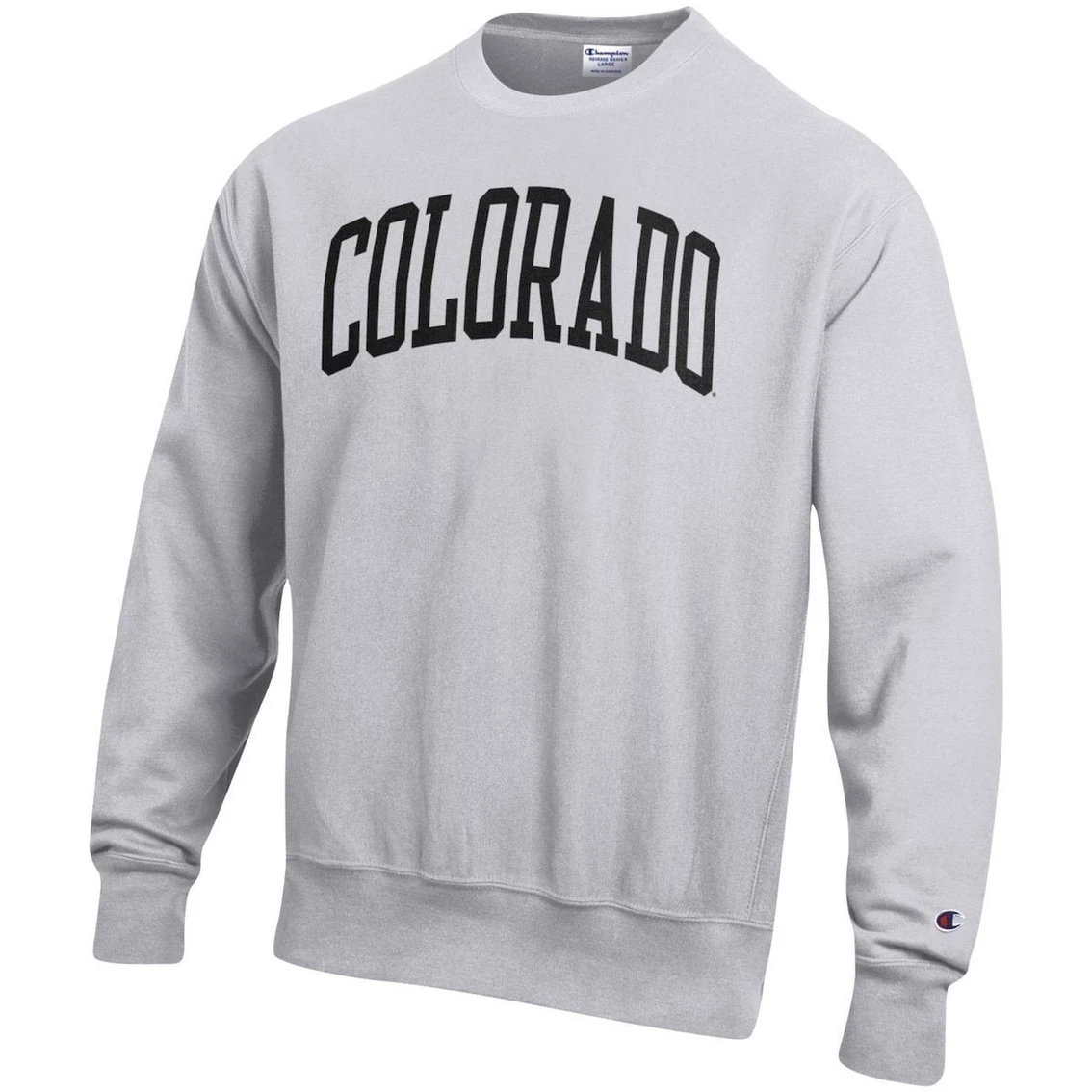 Champion Men's Heathered Gray Colorado Buffaloes Arch Reverse Weave Pullover Sweatshirt 3 Champion Men's Heathered Gray Colorado Buffaloes Arch Reverse Weave Pullover Sweatshirt - Image 3