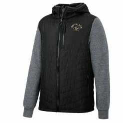 Colosseum Men's Black/Charcoal Colorado Buffaloes Course Herringbone Full-Zip Hoodie -Pro Standard Shop DSCO1148305523 1007 ALT2