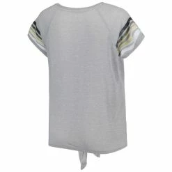 Colosseum Women's Heathered Gray Colorado Buffaloes Boo You Raglan Knotted T-Shirt -Pro Standard Shop DSCO1148306149 1927 ALT3