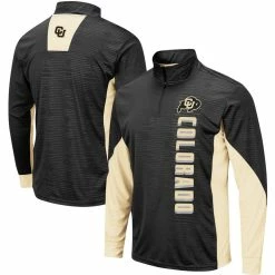 Colosseum Men's Black Colorado Buffaloes Bart Windshirt Quarter-Zip Jacket