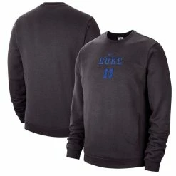 Men's Nike Charcoal Duke Blue Devils Campus Block Club Pullover Sweatshirt