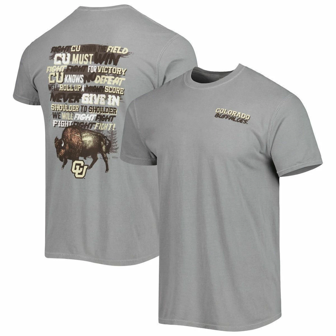 Image One Men's Gray Colorado Buffaloes Hyperlocal T-Shirt 1 Image One Men's Gray Colorado Buffaloes Hyperlocal T-Shirt