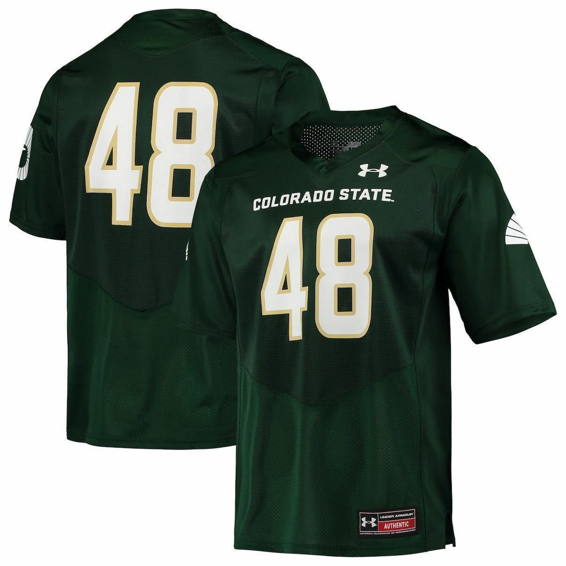 Under Armour Men's #48 Green Colorado State Rams Replica Football Jersey 2 Under Armour Men's #48 Green Colorado State Rams Replica Football Jersey - Image 2