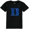 Nike Youth Black Duke Blue Devils Cotton Logo T-Shirt