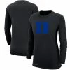 Women's Nike Black Duke Blue Devils Logo Performance Long Sleeve T-Shirt
