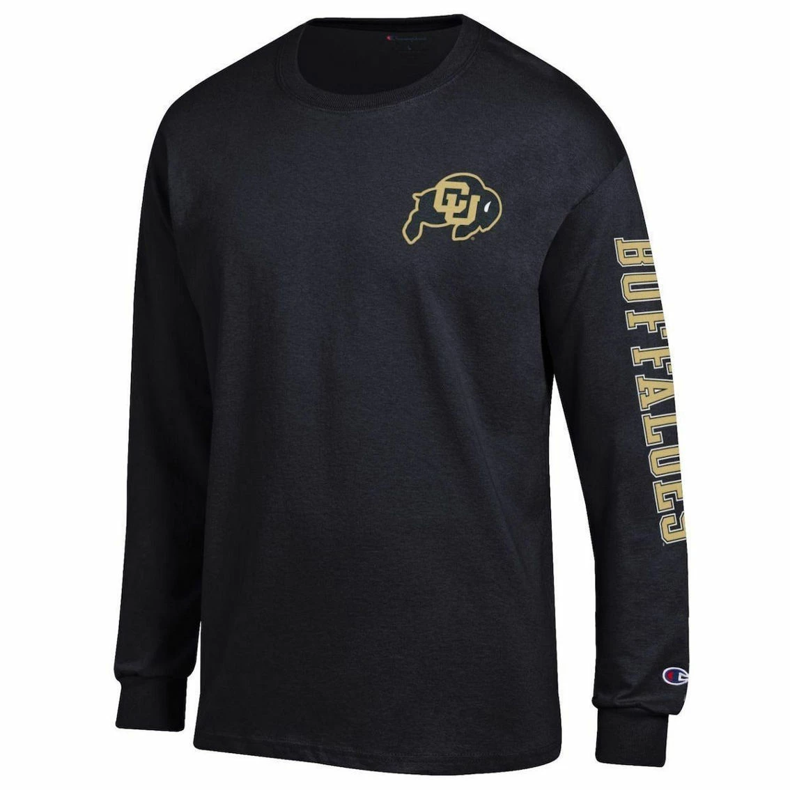Men's Champion Black Colorado Buffaloes Team Stack Long Sleeve T-Shirt 3 Men's Champion Black Colorado Buffaloes Team Stack Long Sleeve T-Shirt - Image 3