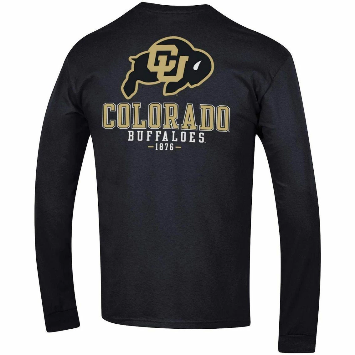 Men's Champion Black Colorado Buffaloes Team Stack Long Sleeve T-Shirt 4 Men's Champion Black Colorado Buffaloes Team Stack Long Sleeve T-Shirt - Image 4