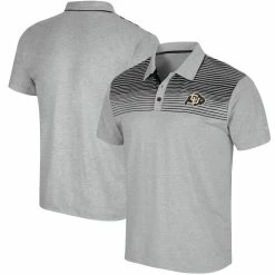 Colosseum Men's Gray Colorado Buffaloes Needles Polo