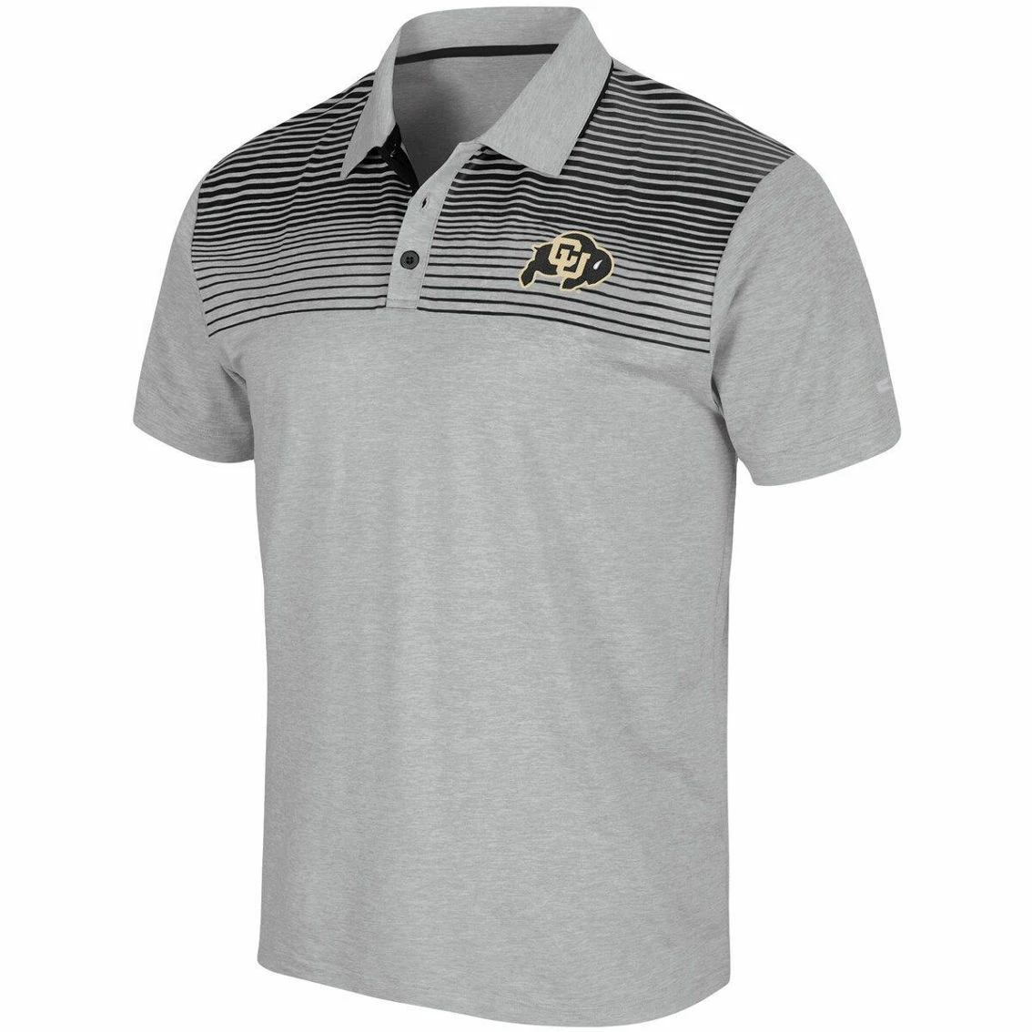 Colosseum Men's Gray Colorado Buffaloes Needles Polo 3 Colosseum Men's Gray Colorado Buffaloes Needles Polo - Image 3