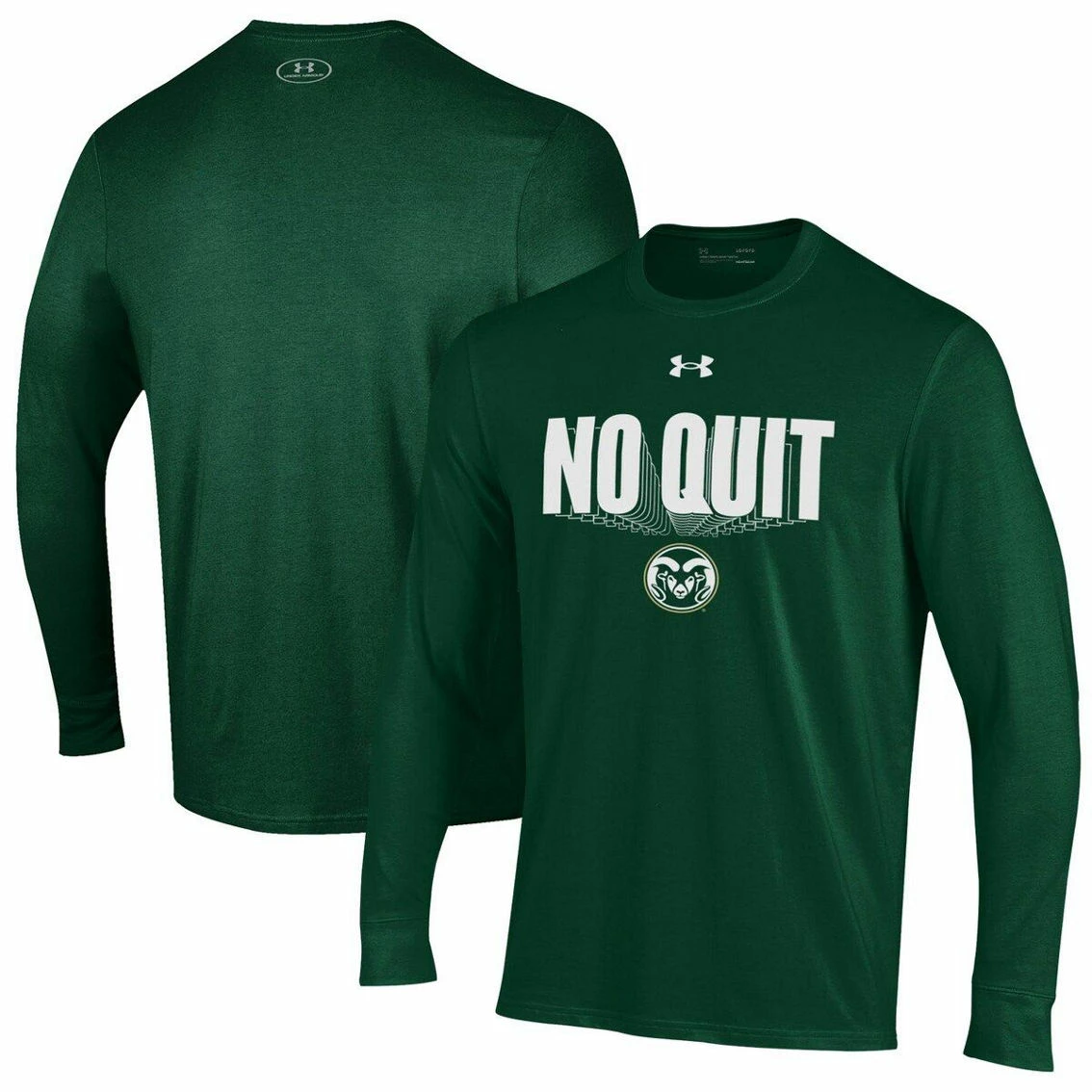 Under Armour Men's Green Colorado State Rams Shooter Performance Long Sleeve T-Shirt 1 Under Armour Men's Green Colorado State Rams Shooter Performance Long Sleeve T-Shirt