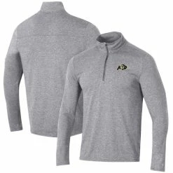 Champion Men's Heathered Gray Colorado Buffaloes Field Day Team Quarter-Zip Jacket