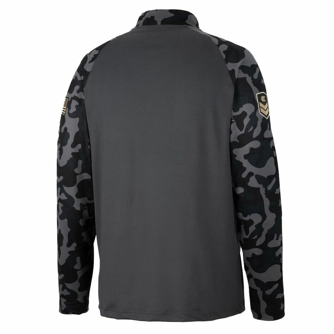 Colosseum Men's Charcoal Colorado Buffaloes OHT Military Appreciation Long Range Raglan Quarter-Zip Jacket 4 Colosseum Men's Charcoal Colorado Buffaloes OHT Military Appreciation Long Range Raglan Quarter-Zip Jacket - Image 4