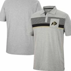 Colosseum Men's Heathered Gray Colorado Buffaloes Golfer Pocket Polo
