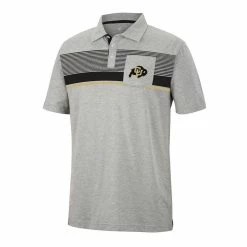 Colosseum Men's Heathered Gray Colorado Buffaloes Golfer Pocket Polo -Pro Standard Shop DSCO1148320342 1927 ALT2