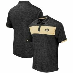 Colosseum Men's Black Colorado Buffaloes Nelson Polo