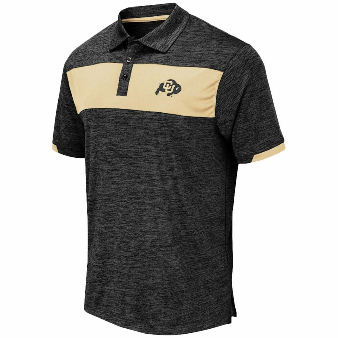 Colosseum Men's Black Colorado Buffaloes Nelson Polo 3 Colosseum Men's Black Colorado Buffaloes Nelson Polo - Image 3