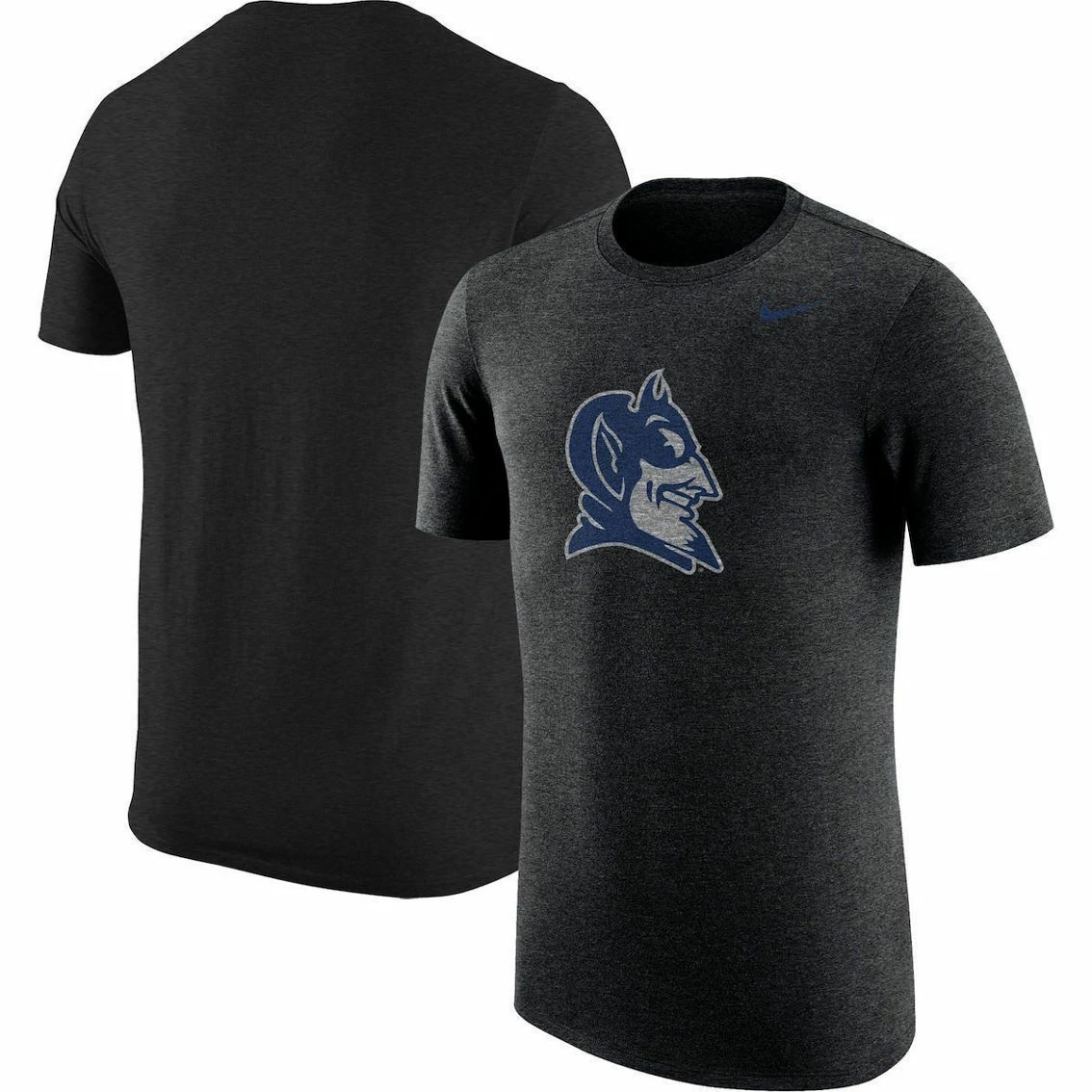 Nike Men's Heathered Black Duke Blue Devils Vintage Logo Tri-Blend T-Shirt 2 Nike Men's Heathered Black Duke Blue Devils Vintage Logo Tri-Blend T-Shirt - Image 2