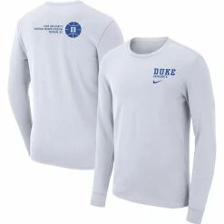 Men's Nike White Duke Blue Devils Basketball Arena Long Sleeve T-Shirt