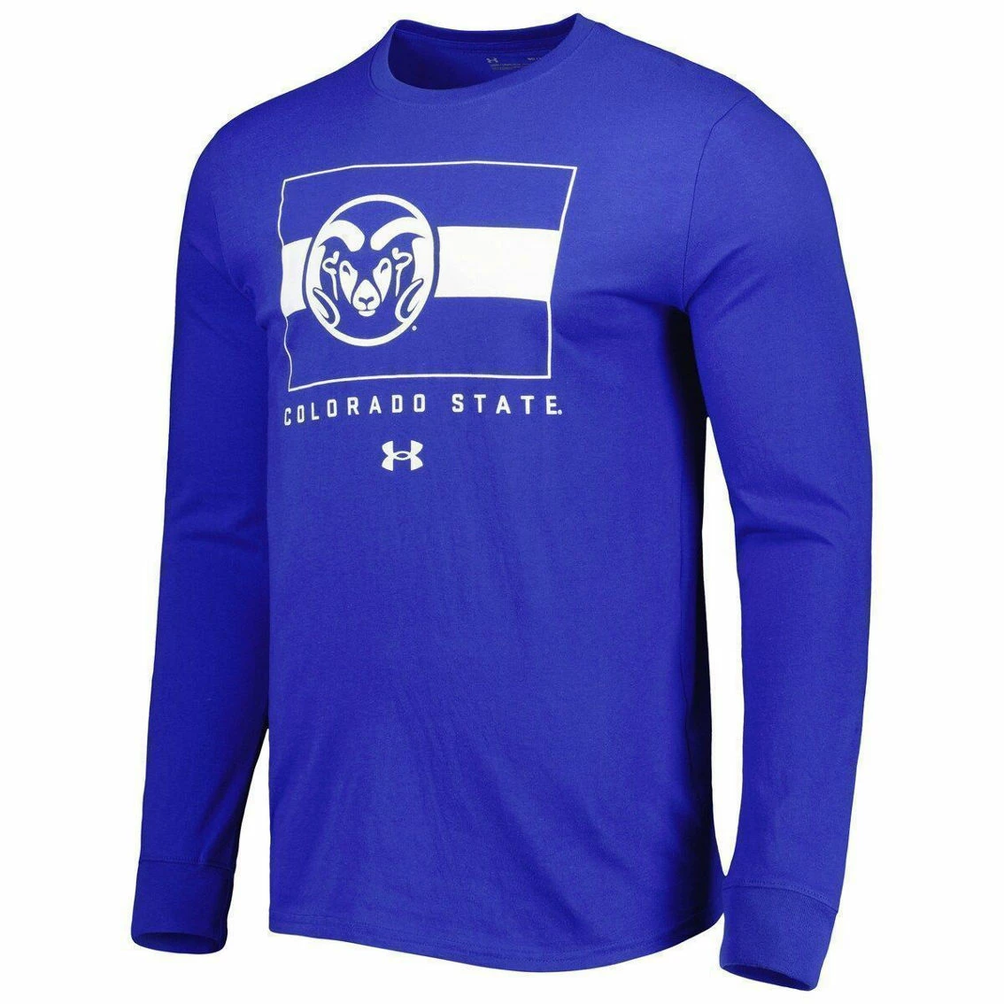 Under Armour Men's Royal Colorado State Rams Flag Sideline Performance Long Sleeve T-Shirt 3 Under Armour Men's Royal Colorado State Rams Flag Sideline Performance Long Sleeve T-Shirt - Image 3