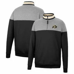 Men's Colosseum Heathered Gray/Black Colorado Buffaloes Be The Ball Quarter-Zip Top