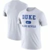 Nike Men's White Duke Blue Devils Team Arch T-Shirt