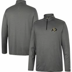 Colosseum Men's Charcoal Colorado Buffaloes Logo Quarter-Zip Windshirt