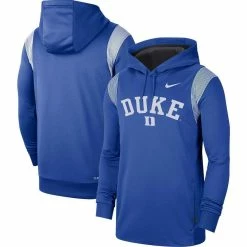 Men's Nike Royal Duke Blue Devils 2022 Game Day Sideline Performance Pullover Hoodie