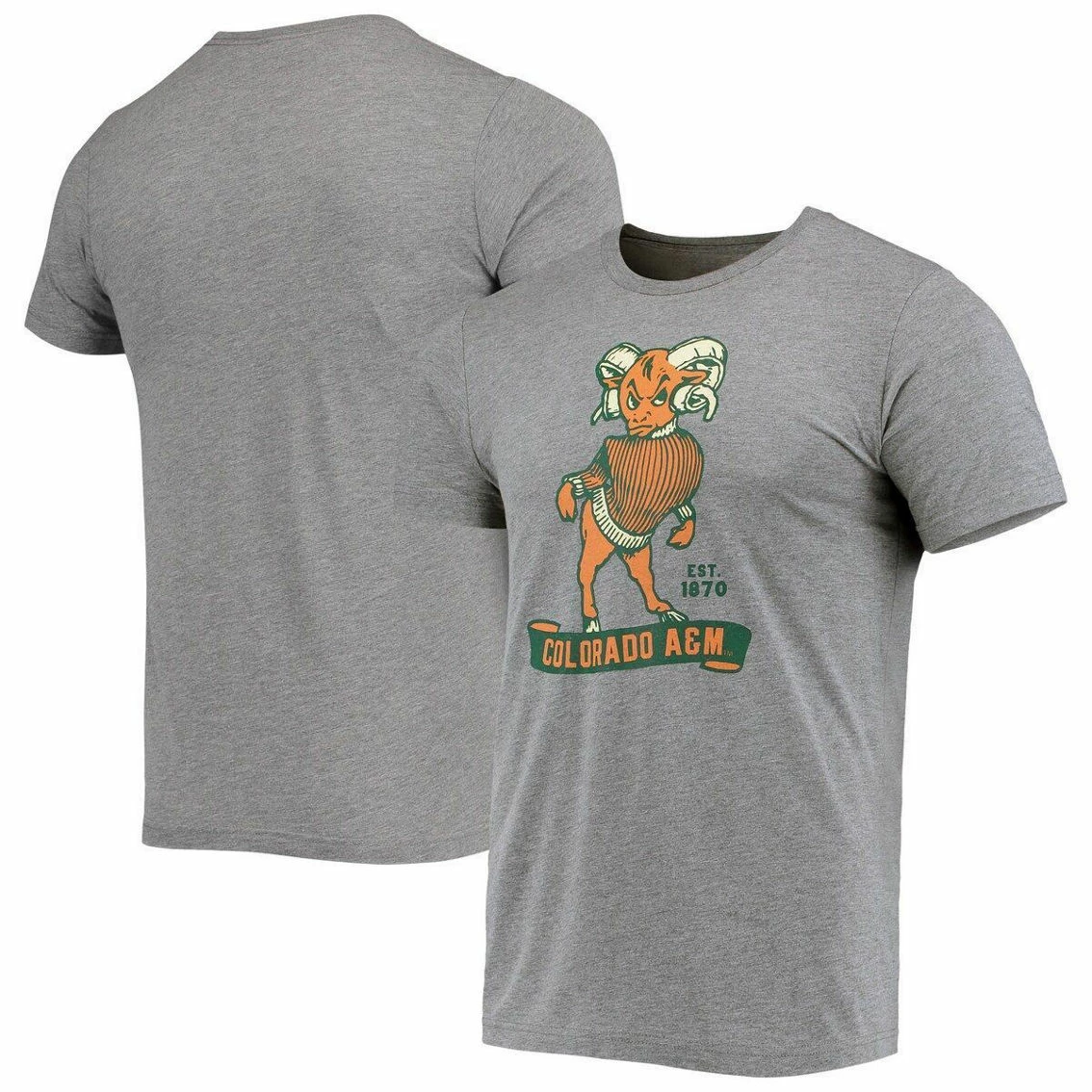 Homefield Men's Heather Gray Colorado State Rams Vintage 1940s Colorado A&M T-Shirt 2 Homefield Men's Heather Gray Colorado State Rams Vintage 1940s Colorado A&M T-Shirt - Image 2