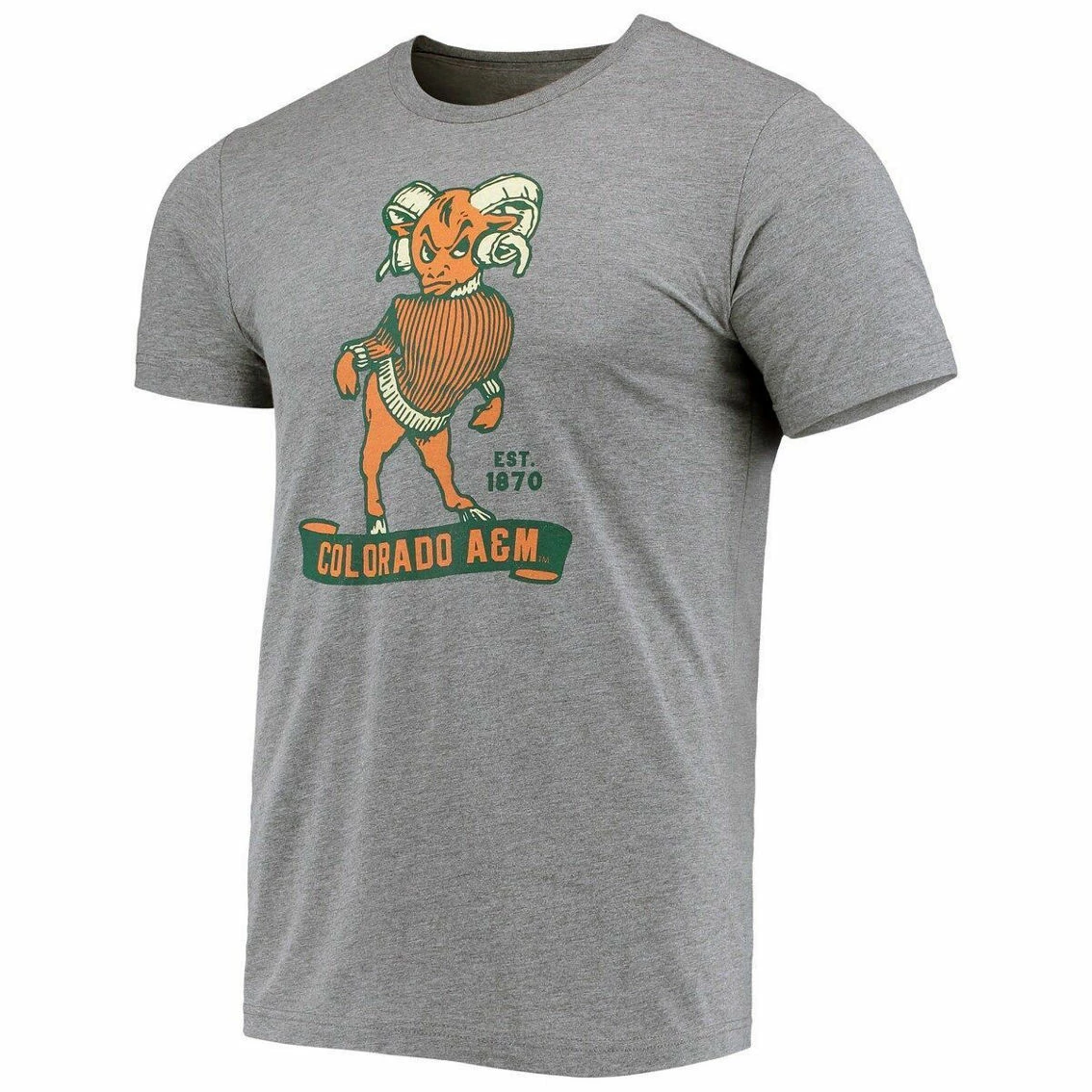 Homefield Men's Heather Gray Colorado State Rams Vintage 1940s Colorado A&M T-Shirt 3 Homefield Men's Heather Gray Colorado State Rams Vintage 1940s Colorado A&M T-Shirt - Image 3