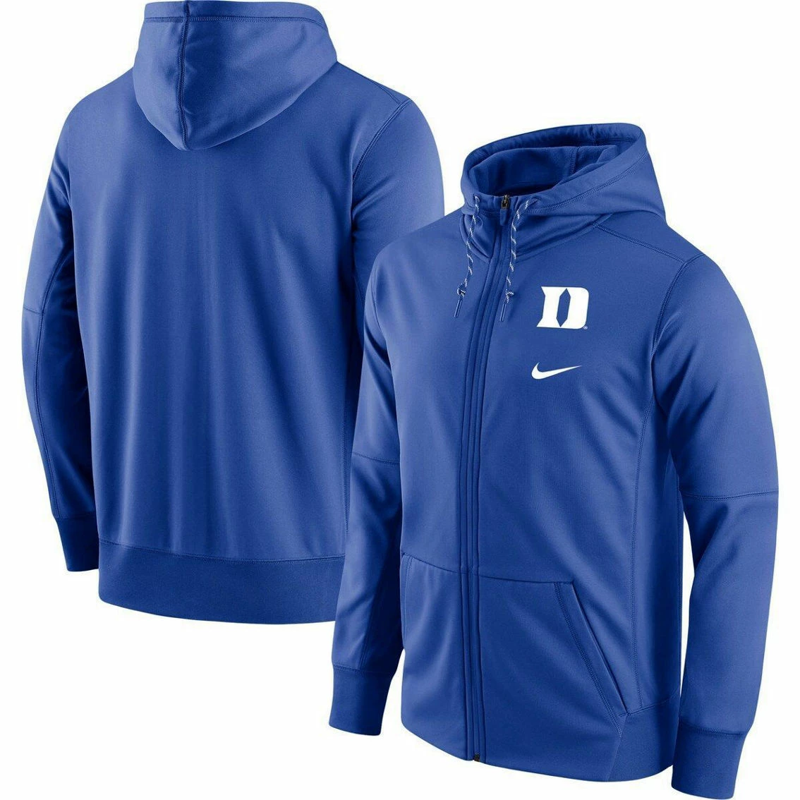 Men's Nike Royal Duke Blue Devils Logo Stack Performance Full-Zip Hoodie 2 Men's Nike Royal Duke Blue Devils Logo Stack Performance Full-Zip Hoodie - Image 2