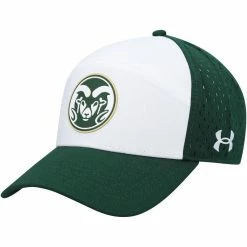 Men's Under Armour White/Green Colorado State Rams Laser Performance Snapback Hat