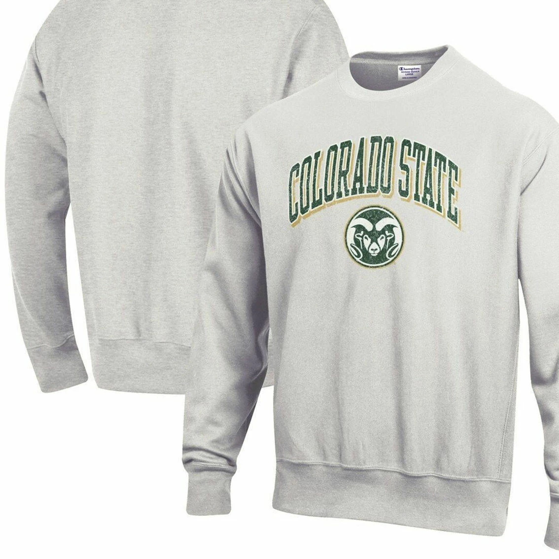 Men's Champion Gray Colorado State Rams Arch Over Logo Reverse Weave Pullover Sweatshirt 1 Men's Champion Gray Colorado State Rams Arch Over Logo Reverse Weave Pullover Sweatshirt