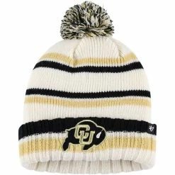 '47 Youth Cream Colorado Buffaloes Driftway Cuffed Knit Hat With Pom