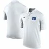 Nike Men's White Duke Blue Devils Primary Logo Varsity Performance Polo
