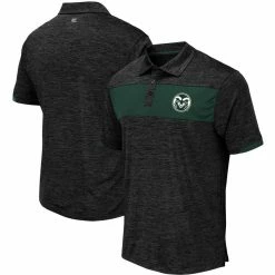 Colosseum Men's Black Colorado State Rams Nelson Polo