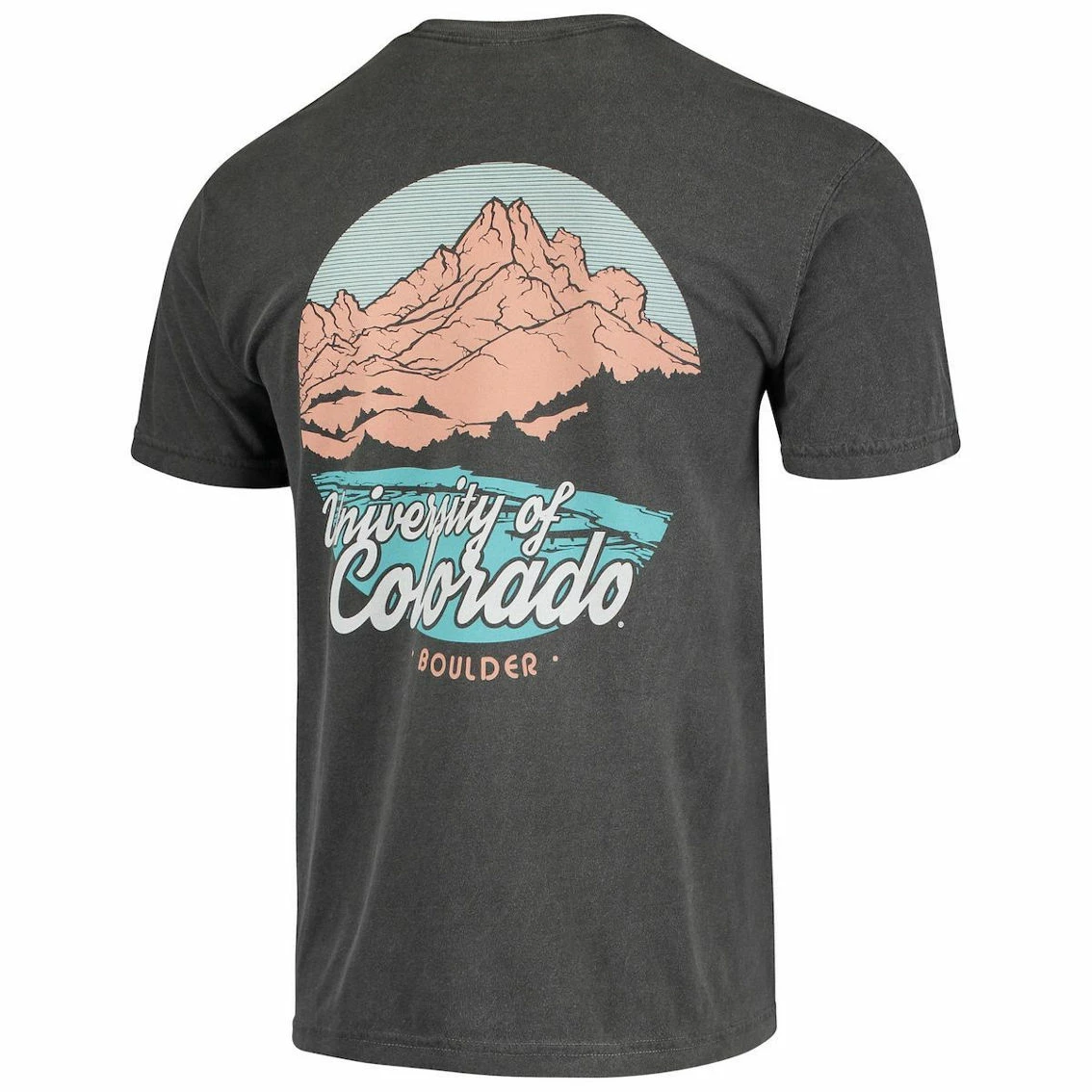 Image One Men's Charcoal Colorado Buffaloes Script Local Comfort Color T-Shirt 4 Image One Men's Charcoal Colorado Buffaloes Script Local Comfort Color T-Shirt - Image 4
