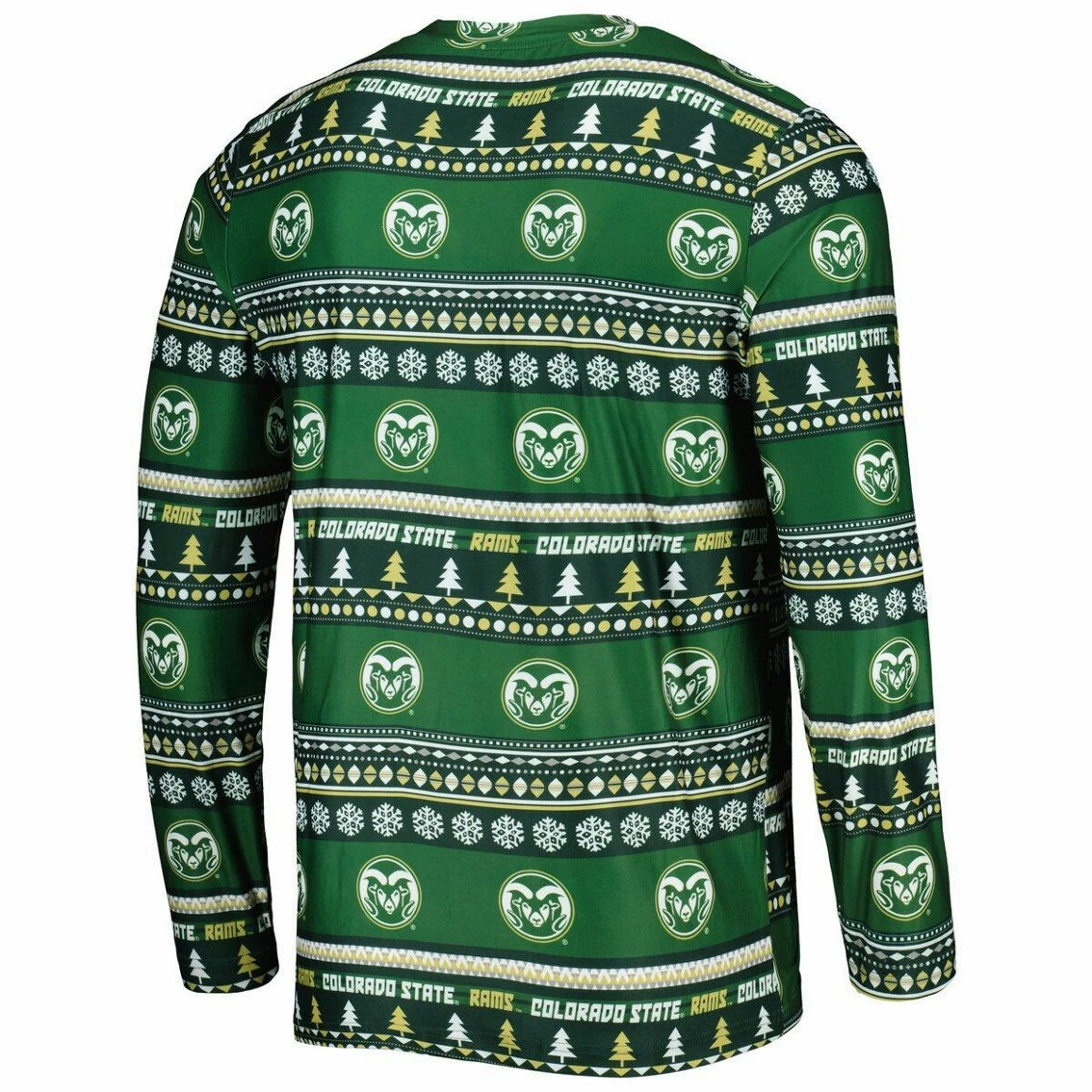 Men's Concepts Sport Green Colorado State Rams Swivel Long Sleeve T-Shirt & Pants Sleep Set 4 Men's Concepts Sport Green Colorado State Rams Swivel Long Sleeve T-Shirt & Pants Sleep Set - Image 4