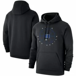 Nike Men's Black Duke Blue Devils Basketball Icon Club Fleece Pullover Hoodie