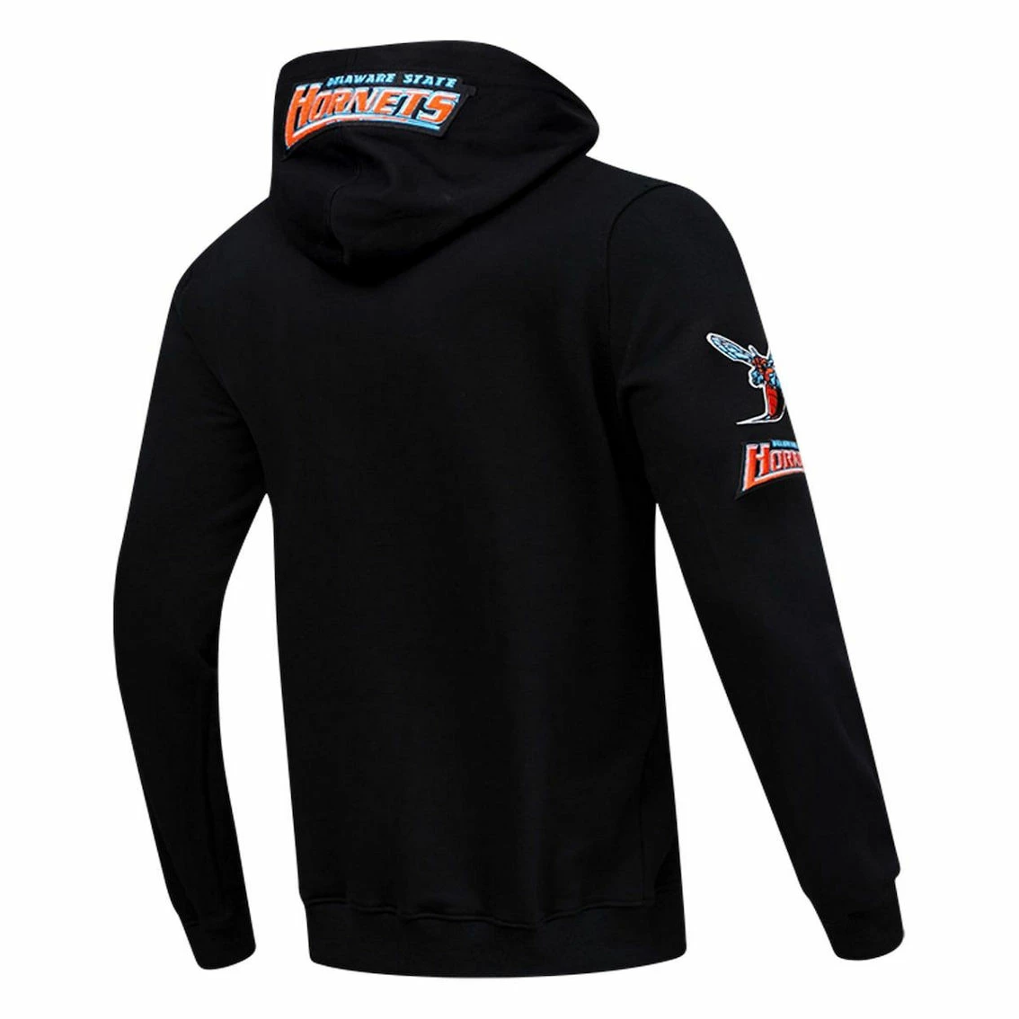 Pro Standard Men's Black Delaware State Hornets University Classic Pullover Hoodie 4 Pro Standard Men's Black Delaware State Hornets University Classic Pullover Hoodie - Image 4