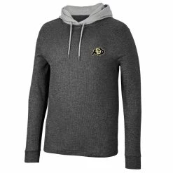 Colosseum Men's Black Colorado Buffaloes Ballot Waffle-Knit Thermal Long Sleeve Hoodie T-Shirt -Pro Standard Shop DSCO1156132767 1007 ALT2