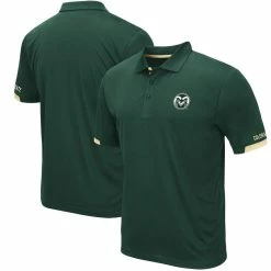 Colosseum Men's Green Colorado State Rams Logo Santry Polo