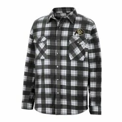 Colosseum Men's Black/White Colorado Buffaloes Ellis Plaid Full-Snap Shirt Jacket -Pro Standard Shop DSCO1156318451 1007 ALT2