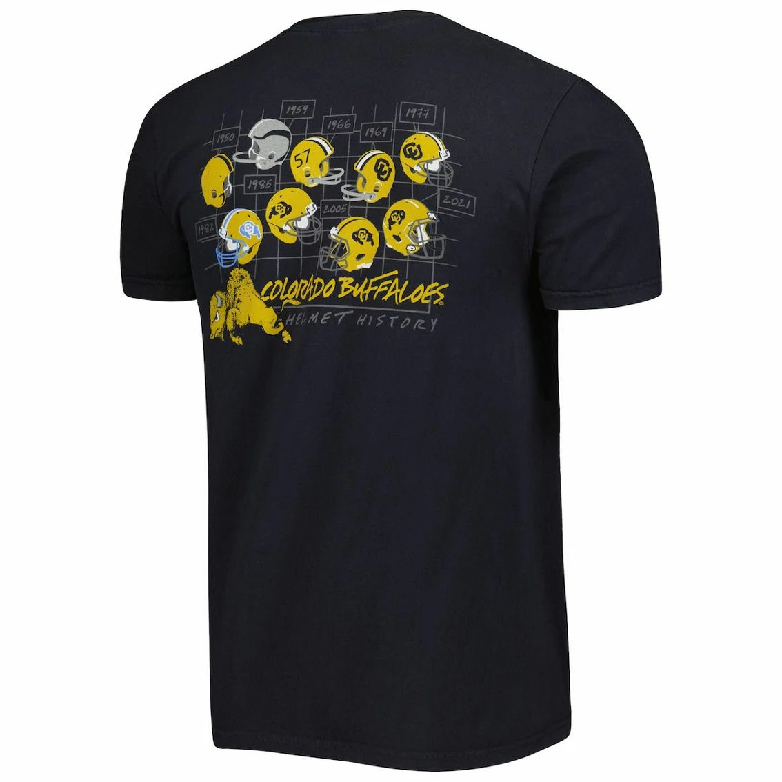 Image One Men's Black Colorado Buffaloes Vault Helmet History Comfort T-Shirt 4 Image One Men's Black Colorado Buffaloes Vault Helmet History Comfort T-Shirt - Image 4